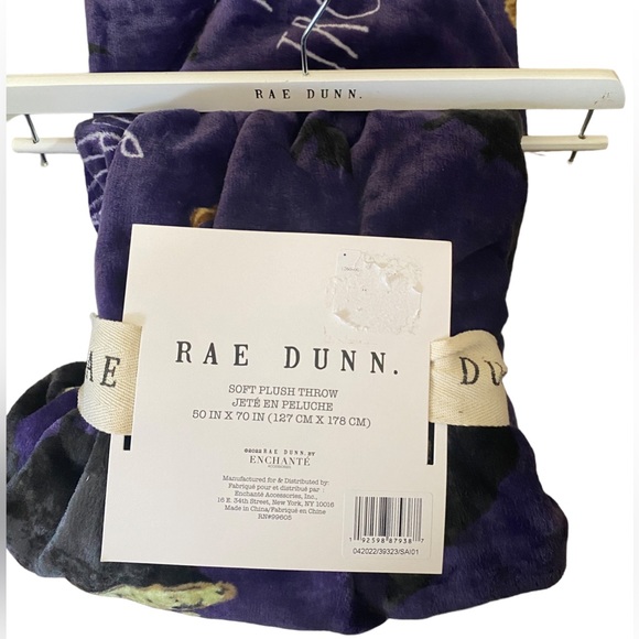 RAE DUNN PURPLE SUPER SUPER PLUSH THROW - Size 50” x 70” - Picture 5 of 12